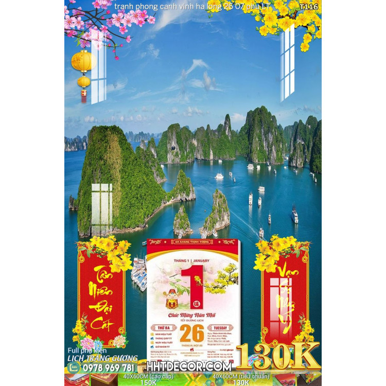 Lịch tết tranh tranh phong canh vinh ha long 26 07 phu LT