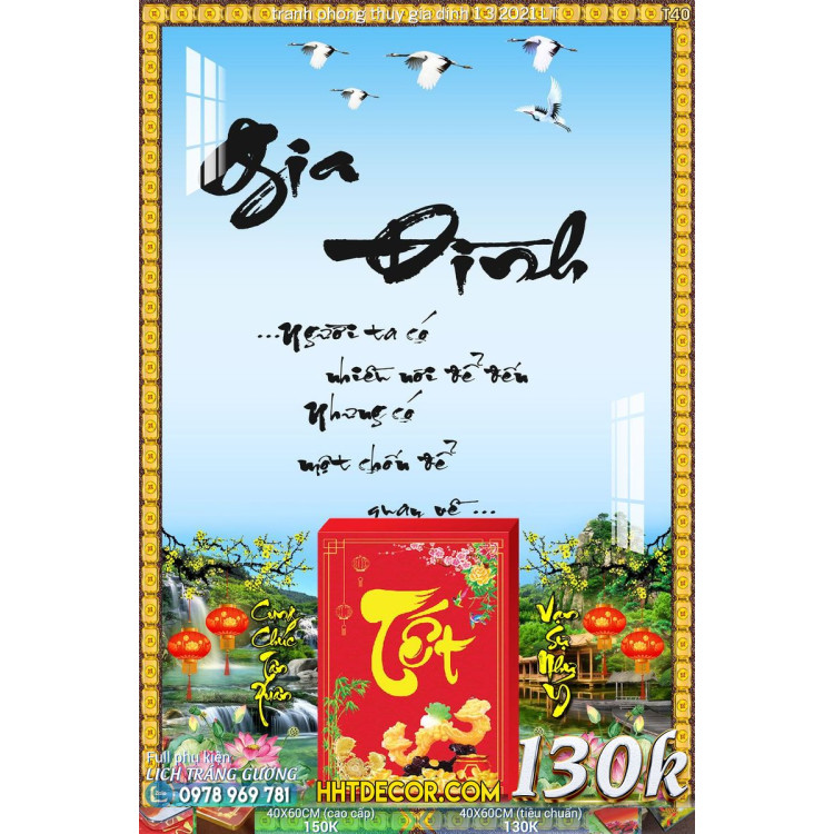 Lịch tết tranh tranh phong thuy gia dinh 1 3 2021 LT