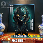 tranh 12 con giap mau 15 06 con ran ty