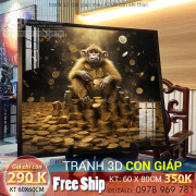 tranh 12 con giap mau 47 09 con khi than