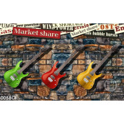 Tranh những cây đàn ghita trên tường quán cà phê