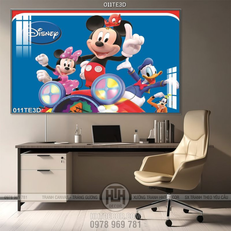 Tranh 3D trẻ em chuột Mickey