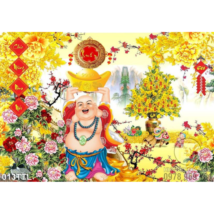 Tranh Tài Lộc, tranh Tết Phật Di Lặc in lịch