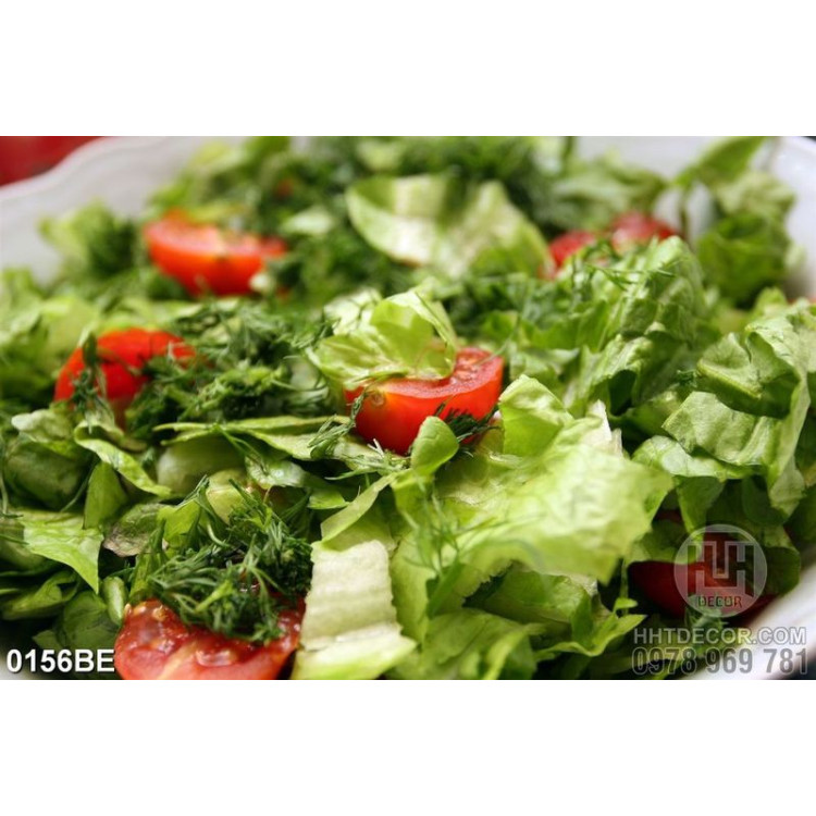 Tranh salat rau xanh in uv bếp