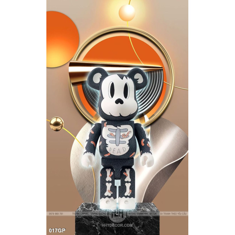 File tranh nghệ thuật gấu bearbrick trang trí tượng đẹp nổi bật