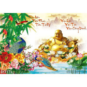 Tranh Tài Lộc, tranh Tết Phật Di Lặc đẹp