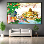 Tranh Tài Lộc, tranh Tết Phật Di Lặc đẹp