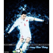 Tranh cầu thủ Lương Xuân Trường của đội tuyển quốc gia Việt Nam