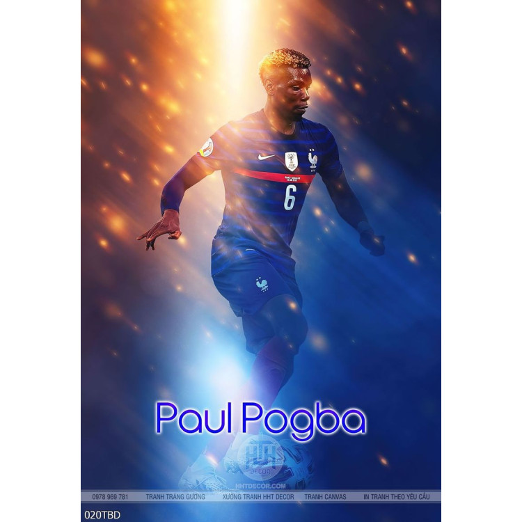 Tranh cầu thủ Poul Pogba của CLB Juventus FC