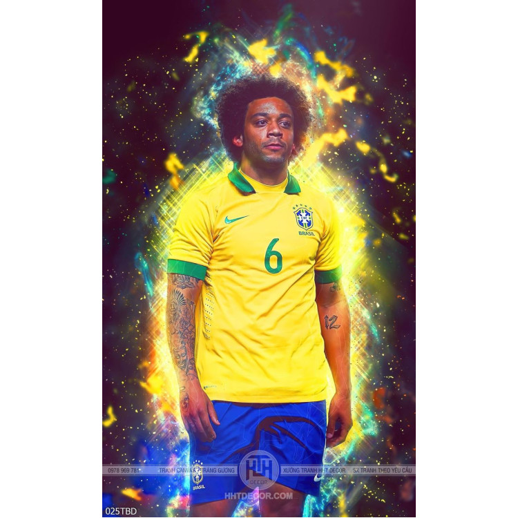 Tranh cầu thủ bóng đá Marcelo