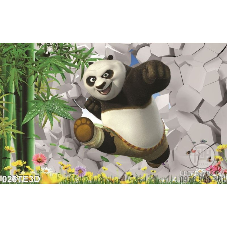 Tranh 3D trẻ em kung fu Panda