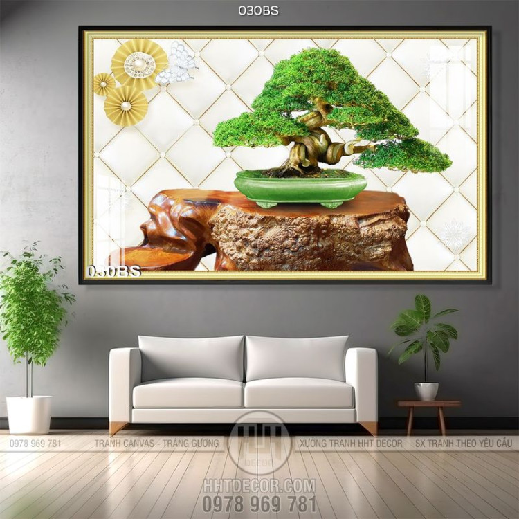 Tranh bonsai ấn tượng 3d