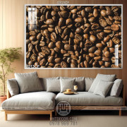 Tranh hạt cà phê trang trí bức tường