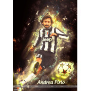 Tranh cầu thủ đá bóng Andrea pirlo