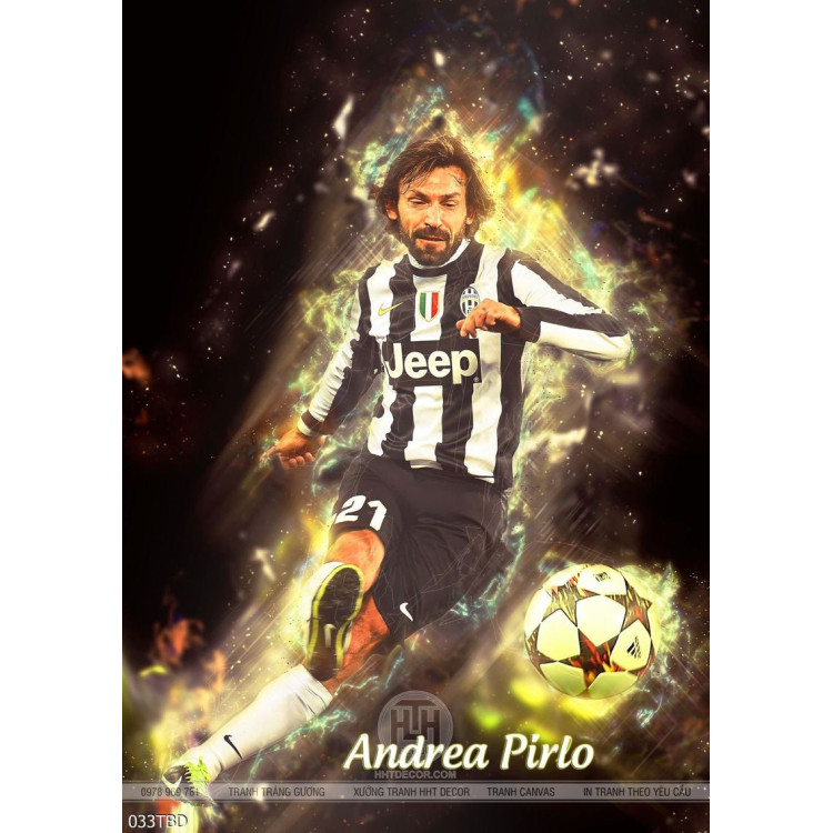 Tranh cầu thủ đá bóng Andrea pirlo