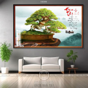 Tranh bonsai hưng thinh ấn tượng nghệ thuật