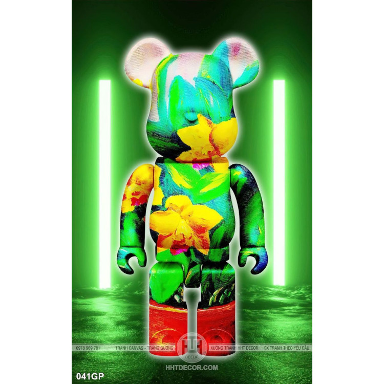 Tranh file gốc gấu bearbrick đẹp ấn tượng