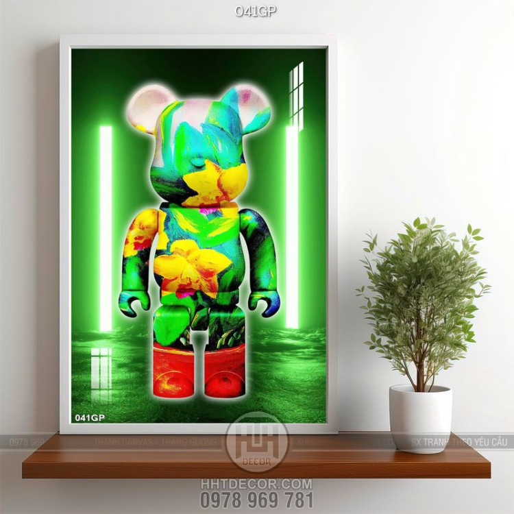 Tranh file gốc gấu bearbrick đẹp ấn tượng