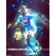 Tranh cầu thủ đá bóng Kalidou Koulibaly