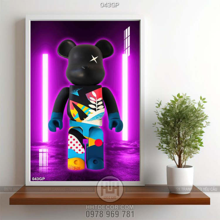 Tranh file gốc gấu bearbrick đẹp ấn tượng