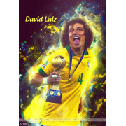 Tranh cầu thủ đá bóng David Luiz