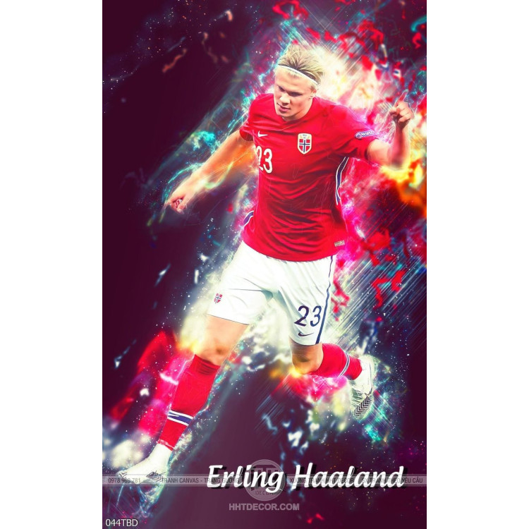 Tranh cầu thủ đá bóng nổi tiếng Erling Haaland