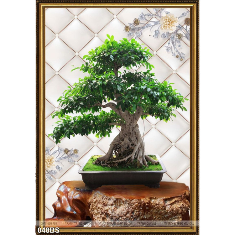 Tranh bonsai đẹp in psd