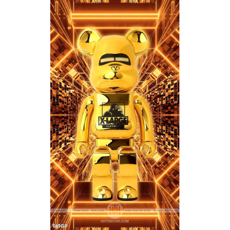 Tranh gấu bearbrick treo tường nổi bật