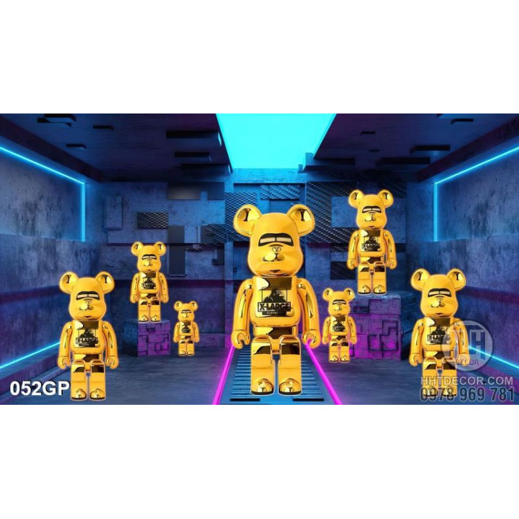 Tranh gấu bearbrick treo tường nổi bật