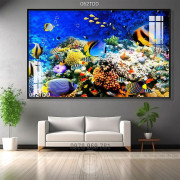 Tranh Đại Dương, cá heo 3D trang trí tường