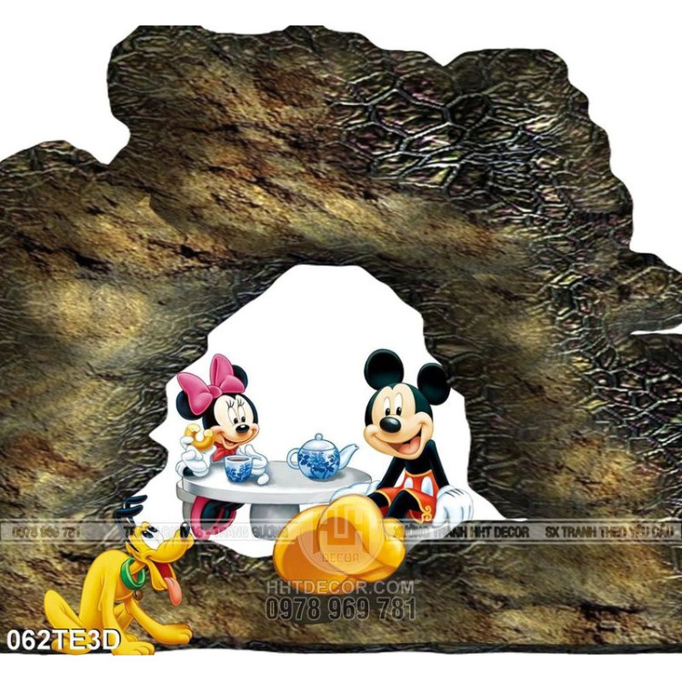 Tranh 3D trẻ em Mickey