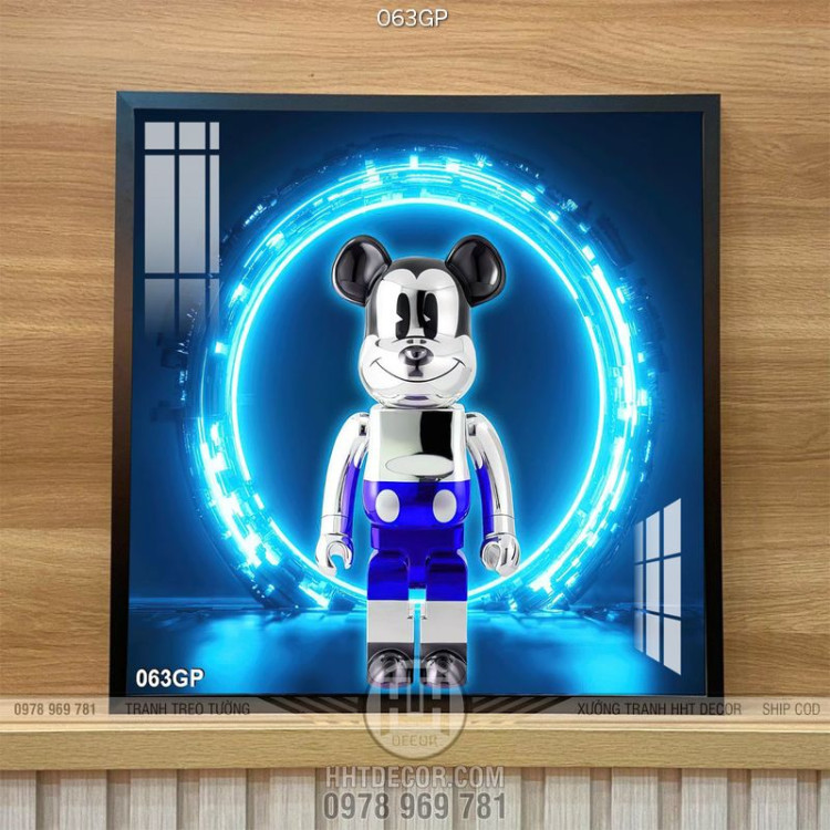 File tranh nghệ thuật  gấu bearbrick trang trí tượng đẹp nổi bật