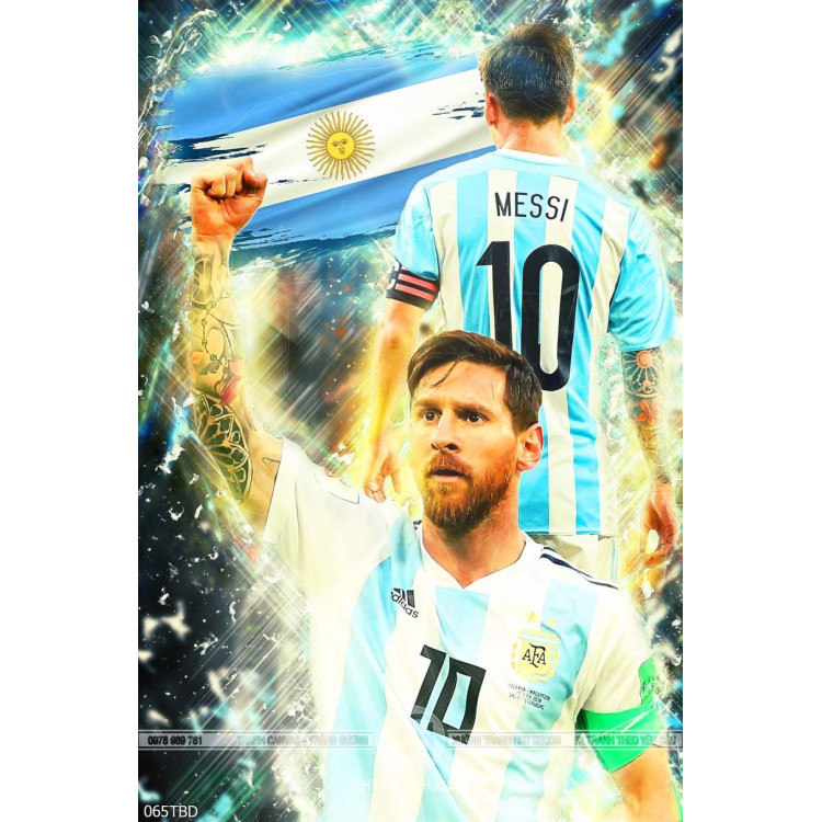 Tranh cầu thủ Lionel Messi đẹp