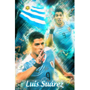 Tranh cầu thủ đá bóng Luis Suarez