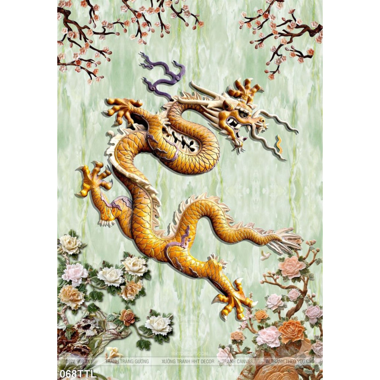 Tranh Tài Lộc, tranh Tết điêu khắc rồng