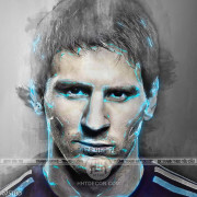 Tranh cầu thủ Lionel Messi