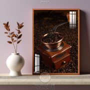 Tranh chiếc máy xay cà phê bằng tay treo tường