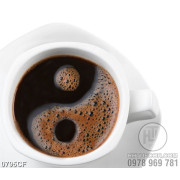 Tranh tách cà phê hình tròn âm dương 3d 