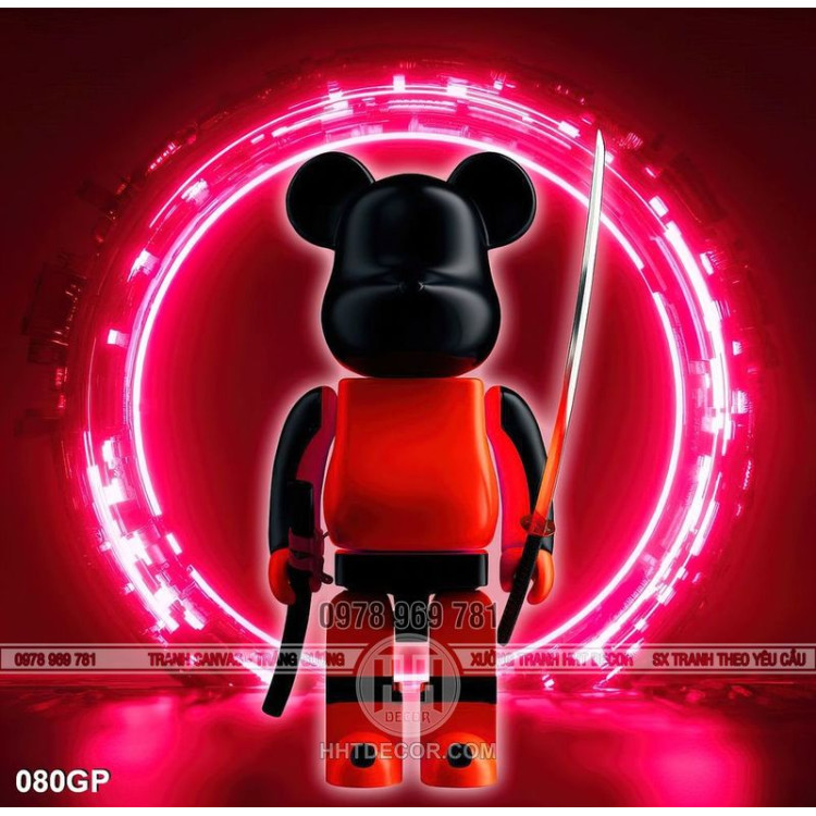 File tranh nghệ thuật gấu bearbrick trang trí tượng đẹp nổi bật