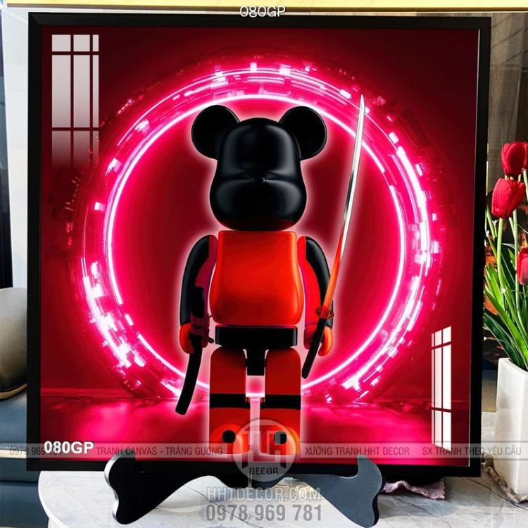 File tranh nghệ thuật gấu bearbrick trang trí tượng đẹp nổi bật