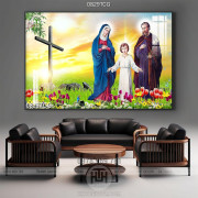 Tranh công giáo gia đình thánh Jesus  in uv treo tường