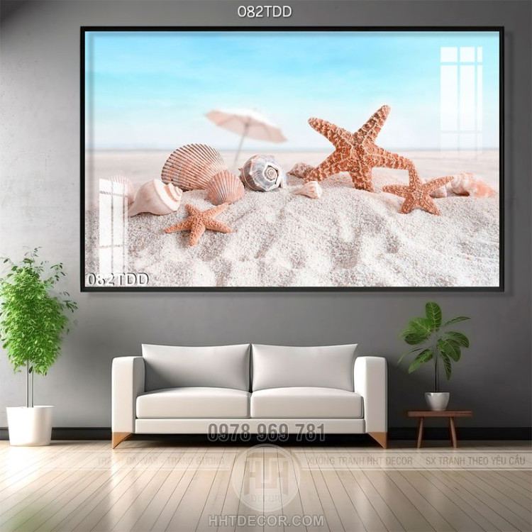 Tranh Đại Dương, cá heo 3D trang trí tường phòng ngủ