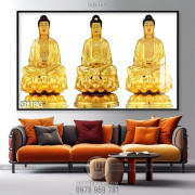 Tranh tượng Phật tổ bằng vàng