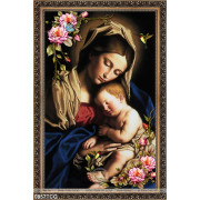 Tranh công giáo  đức mẹ Maria bên hài nhi bé nhỏ