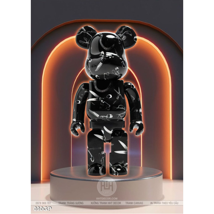 File tranh nghệ thuật gấu bearbrick trang trí tượng đẹp nổi bật