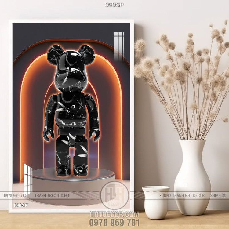 File tranh nghệ thuật gấu bearbrick trang trí tượng đẹp nổi bật