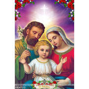 Tranh công giáo gia đình chúa Giêsu bên cây thánh giá