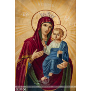 Tranh công giáo đức mẹ Maria bồng babby tỏa hòa quang