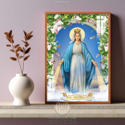 Tranh công giáo đức mẹ Maria ban an lành cho muôn dân