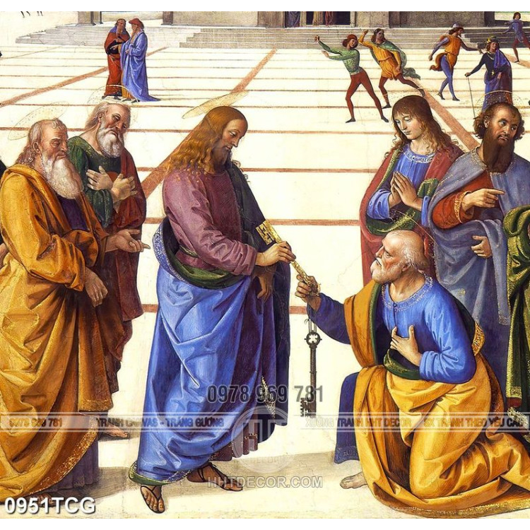 Tranh công giáo chúa Giêsu và con dân của người in canvas